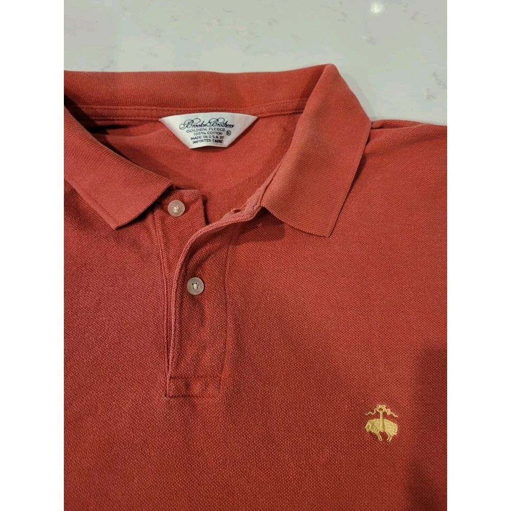 Brooks Brothers Golden Fleece Polo Shirt Mens‎ XL Burnt Orange Made In USA